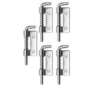 Spring Loaded Bolt Latch Set of 5 Designed for Door and Cabinet Security, Effective for Keeping Spaces Safe (S Left)