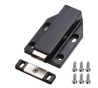Spring Loaded Cabinet Door Catches Quiet Press Mechanism ABS HousingDoor Closes Set for Smooth Operate All Cabinetry Invisible Cabinet Door Push Latches