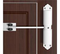 Spring Loaded Door Closer,Automatic Door Closer,Automatic Hydraulic Door Closure Heavy Duty Gate Closer For Interior Exterior,Safety Spring Loaded Door Closer,with Adjusting Rod And Screws 1pcs(White)