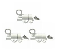 Spring-Loaded Door Latch with Die-Cast Aluminum Alloy Body, White | Spring-Return Mechanism, Retention At the Closure Point, Manual Release Tab, Die-Cast Aluminum Alloy Body