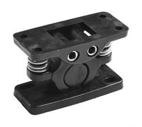 Spring Loaded Double Roller Catch Door Lock Stop Clamp in Stainless Steel and Black Plastic for Secure Cabinet Camper Caravan or Boat Doors, Easy Install(Black)