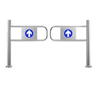 Spring-Loaded Entrance Swing Gate, Warehouse Pedestrian Transfer Gate Door,Automatic Rebound Swing Gate,Manua 90° Opening Metal Pedestrian Gate, for Supermarket/Library Left+Right-5.25 * 3.18ft