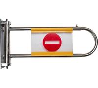 Spring-Loaded Entrance Swing Safety Gate, Automatic Closing Metal Access Door for Supermarkets, One-Way Pedestrian Import/Export Barrier