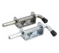 Spring Loaded Latch 4PC Latch Loaded Metal Security Barrel Bolt Latch 128mm*32mm Silver Tone Spring Latches Door Cabinet Hinges Hardware for Yard Gate Shed Door(128 Iron)(128 Stainless Steel)