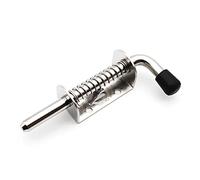 Spring Loaded Latch, Tiberham 128 mm Barrel Bolt Metal Lock with Grip, Heavy Duty Spring Latch Pin for Yard Gate Shed Door Tailgate Trailer Garage
