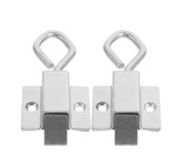 Spring Loaded Latch with Pull Ring, Stainless Steel 2pcs Heavy Duty | Quiet Auto-latching, Quick Release Action, Rod Lever Compatible, for Lockers, Cupboards, Wet Areas
