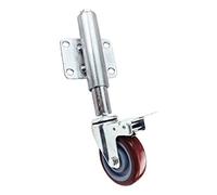Spring Loaded Polyurethanes Gate Castor,5 Inch Heavy Duty Furniture Swivel Caster Wheel,Height Adjustable 30/60mm,Load Capacity 220lbs,with 4 Holes Universal Mount Plate Castors (Color : Brake(Brake,6