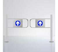 Spring-Loaded Rebound Swing Gate Warehouse Automatic Closing Unidirectional Fence Doors - Manual 90° 1-Way Door for Supermarkets, Factories, Parks 170x100cm