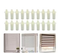 Spring Loaded Replacement Pins for Plantation Shutters, 50-Piece White Plastic Louver Repair Kit with Rust-Resistant Spring Tip, DIY No-Drill Clip-in Design for Quick Shutter Panel Fix