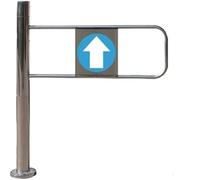 Spring-Loaded Safety Swing Gate - Automatic Closing Unidirectional Door for Supermarket, Library, Factory & School Entrance - Large 28x39in Durable Security Barrier