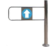 Spring-Loaded Safety Swing Gate, Automatic Closing Unidirectional Door for Supermarket, Library, Factory & School Entrance, 32x39in - Secure & Convenient Access Control