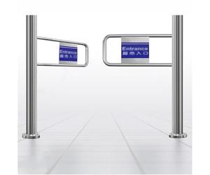 Spring-Loaded Safety Swing Gate, Stainless Steel Access Door, 190x97cm, for Store/Library Security