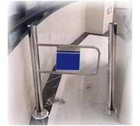 Spring-Loaded Safety Swing Gate, Wide Self Closing One-Way Pedestrian Doors, Hallway Channel Entrance Door Only Be Pushed in But Not Out(Wide 60cm (23 3/5"))