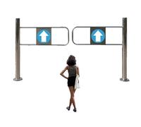 Spring-Loaded Safety Swing Gate with Automatic Closing, One-Way Entrance for Pedestrian Control in Commercial and Industrial Settings