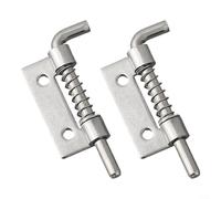 Spring Loaded Security Bolt Latch Set of 2 for Door and Cabinet Hinges Constructed with Stainless Steel to Secure Interior Spaces and Keep Privacy (S Left)