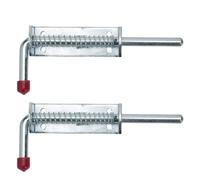 Spring Loaded Shoot Bolt 2X Pack Slide Catch Barrel Lock Trailers Agricultual Horse Boxes 16mm Zinc