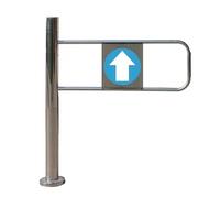 Spring-Loaded Swing Gate,90° Open Entrance Swing Gate,1-Way Safety Door,Automatic Rebound,Stainless Steel Material,for Factory Aisle,Park Aisle,Store(Left,55cm/21.6in)