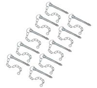 Spring Loaded Sword Pin With Chain Retaining Cotter Pin 12.5mm x 150.5mm 10pc