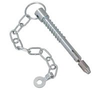 Spring Loaded Sword Pin With Chain Retaining Cotter Pin 12.5mm x 150.5mm 1pc