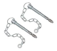 Spring Loaded Sword Pin With Chain Retaining Cotter Pin 12.5mm x 150.5mm 2pc