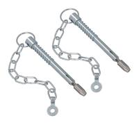Spring Loaded Sword Pin With Chain Retaining Cotter Pin 12.5mm x 163.5mm 2pc