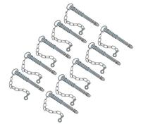Spring Loaded Sword Pin With Chain Retaining Cotter Pin 16mm x 178mm 10pc