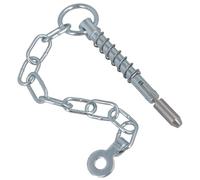 Spring Loaded Sword Pin With Chain Retaining Cotter Pin 9.5mm x 113mm 1pc