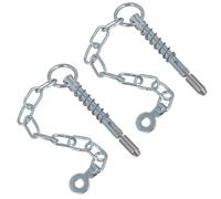 Spring Loaded Sword Pin With Chain Retaining Cotter Pin 9.5mm x 113mm 2pc