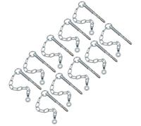 Spring Loaded Sword Pin With Chain Retaining Cotter Pin 9.5mm x 123mm 10pc