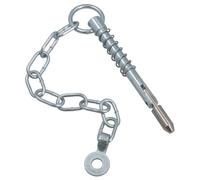 Spring Loaded Sword Pin With Chain Retaining Cotter Pin 9.5mm x 123mm 1pc