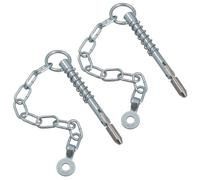 Spring Loaded Sword Pin With Chain Retaining Cotter Pin 9.5mm x 123mm 2pc