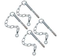 Spring Loaded Sword Pin With Chain Retaining Cotter Pin 9.5mm x 123mm 4pc