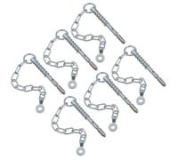 Spring Loaded Sword Pin With Chain Retaining Cotter Pin 9.5mm x 123mm 6pc