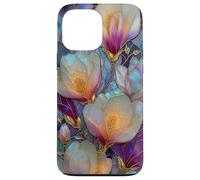 Spring Magnolia Bloom Mosaic Floral Art Case for iPhone 13 Pro Max