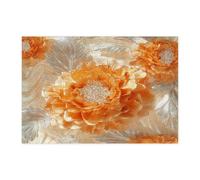 Spring Marigolds Flower Jigsaw Puzzles for Adults 300 Piece, 3D Style Luxury Florals Wooden Printed Puzzles, Cool Modern Pattern Decor for Home