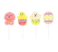 Spring Marshmallow Lollipop 45g Sugar Coated Fruit Flavour Sweet - Assorted Easter Bunny Chick Sheep Egg - Halal Treat (4)