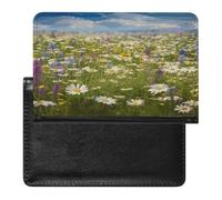 Spring Meadow Flowers Passport Holder Vaccine Card Holder Travel Document Organizer Credit Card Organizer for Women/Men