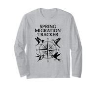 Spring Migration Tracker Birdwatching Nerd Long Sleeve T-Shirt