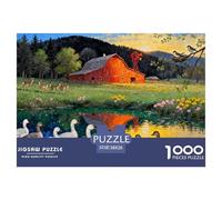 Spring Morning Farm Awakening Wooden Jigsaw Puzzle Waterproof 1000 Piece Puzzles for Adults Impossible Home Decoration