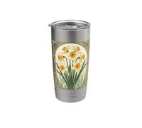 Spring Motif Daffodil March Birthflower Stainless Steel Insulated Tumbler