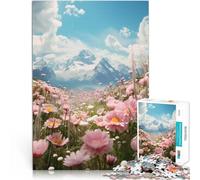 Spring Mountains - Flowering Crest1000 Piece Jigsaw Puzzles for Adults Jigsaw Difficult Hard A Work of Art 38x26cm