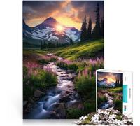 Spring Mountains - Riverbend Ridge1000 Piece Jigsaw Puzzles for teenagers Stress Relief Toys great gift 38x26cm