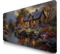 Spring Mouse Mat 1000x500x3mm XXL Gaming Mouse Pad Cabin Desk Mat, Table Mats with Non-Slip, Soft Smooth Surface, Stitched Edges Desk Pad, Waterproof Fabric, Durable, Office Accessories, Gifts F0-1091