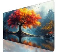 Spring Mouse Mat 20.5x9.8x0.12 inches XXL Gaming Mouse Pad Maple Desk Mat, Desk Accessories with Non-Slip Base and Stitched Edge, Improved Precision and Speed Mousepad for PC Laptop,Office Work Y8-868