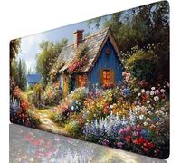 Spring Mouse Mat 31.5x11.8x0.12 inches XXL Gaming Mouse Pad Houses Desk Mat, Desk Accessories with Non-Slip Base and Stitched Edge, Improved Precision and Speed Mousepad for Laptop, Office Work Y8-502