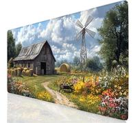 Spring Mouse Mat 900x300x3mm XXL Gaming Mouse Pad Houses Desk Mat, Gaming Keyboard Mousepad Improved Precision and Speed, Desk Accessories with Non-Slip Base and Stitched Edge for Office Home YG-106