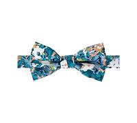 Spring Notion Boy's Cotton Floral Print Pre-tied Bow Ties, 69-teal, Medium