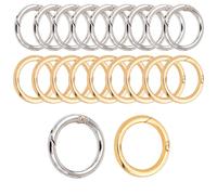 Spring O Ring, 20Pcs Metal Spring O Rings 25mm Multi-Purpose Round Snap Clip Buckle for Handbags Strap Keyrings Jewelry Making