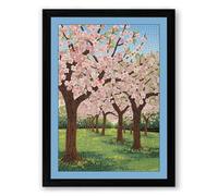 Spring Orchard Botanical Framed Wall Art Print A2 (59.4×42cm) Black, Wall Decor for Living Room, Bedroom, Office & Home, Ready to Hang, Art Gift