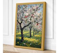 Spring Orchard in Bloom Canvas Wall Art Print 30x20 Inch (76 x 51 cm)